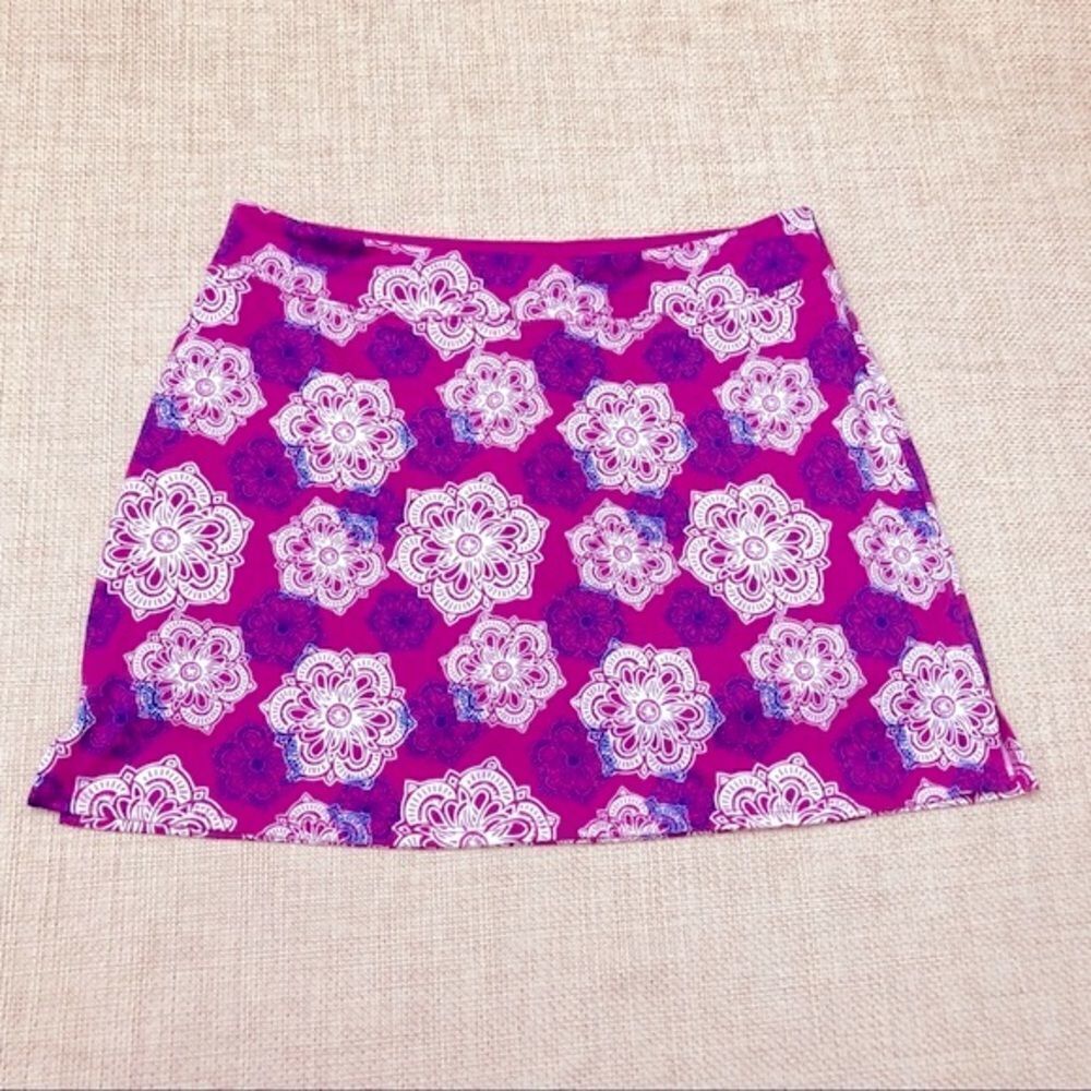 Tranquility Activewear Pull On Floral Print Golf Tennis Skirt Skort